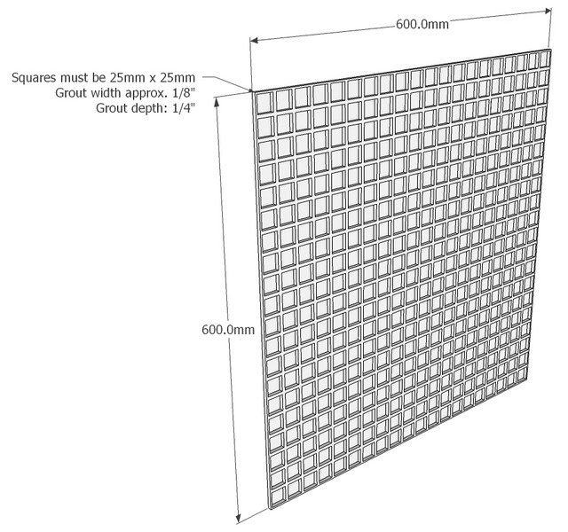 600mm x 600mm Hamilton Urban Braille Grid w/ Handles